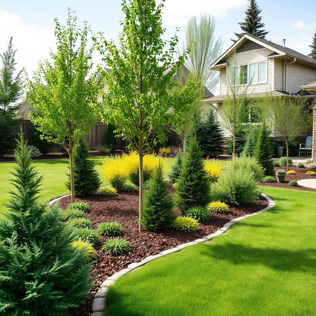 Trees & Shrubs project in Edmonton by GreenLand Contracting